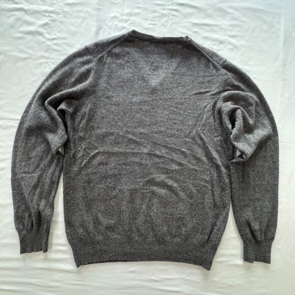 J. Lindeberg Sweater Large Gray Merino Wool Cashmere Pullover Golf Made in Italy - Picture 3 of 11